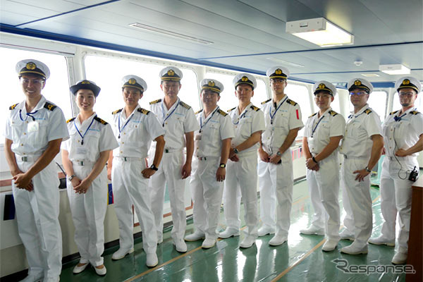 自動車船の船内見学会(写真は2024年)《写真提供 商船三井》