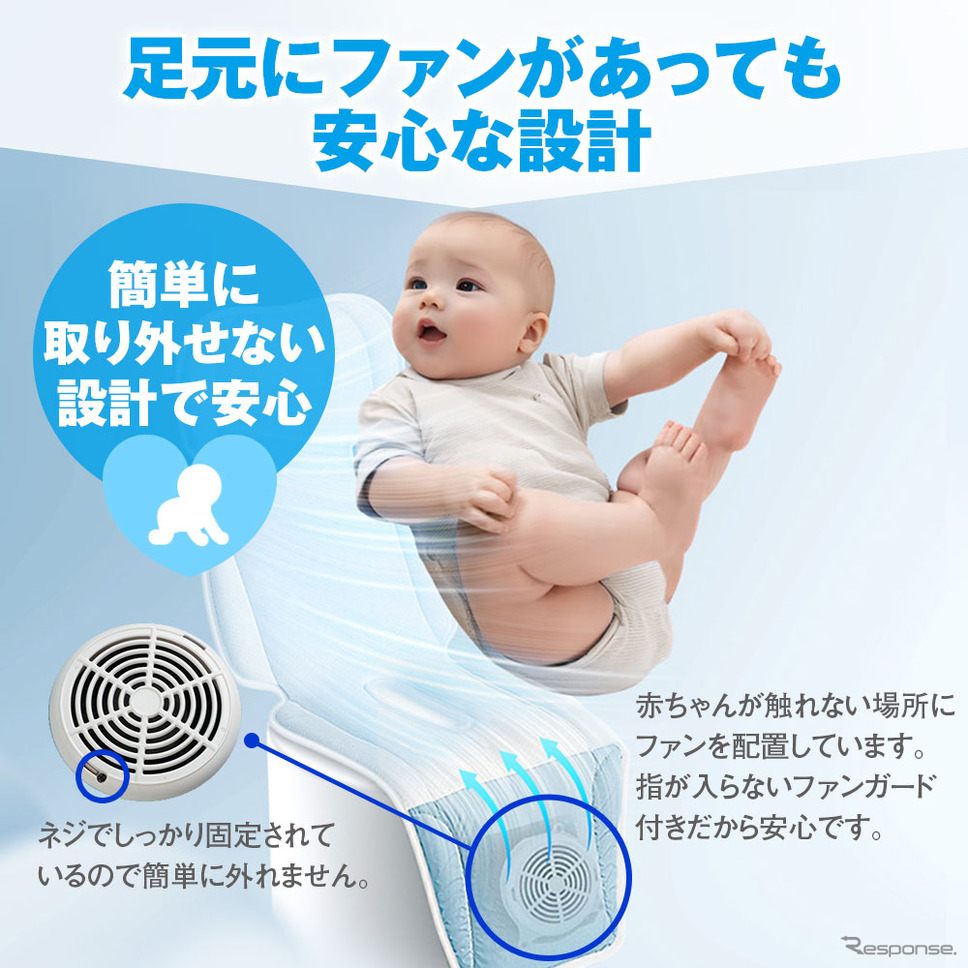 MAXWINのチャイルドシート・ベビーカー用クールシート「K-SHE14」《写真提供 昌騰》