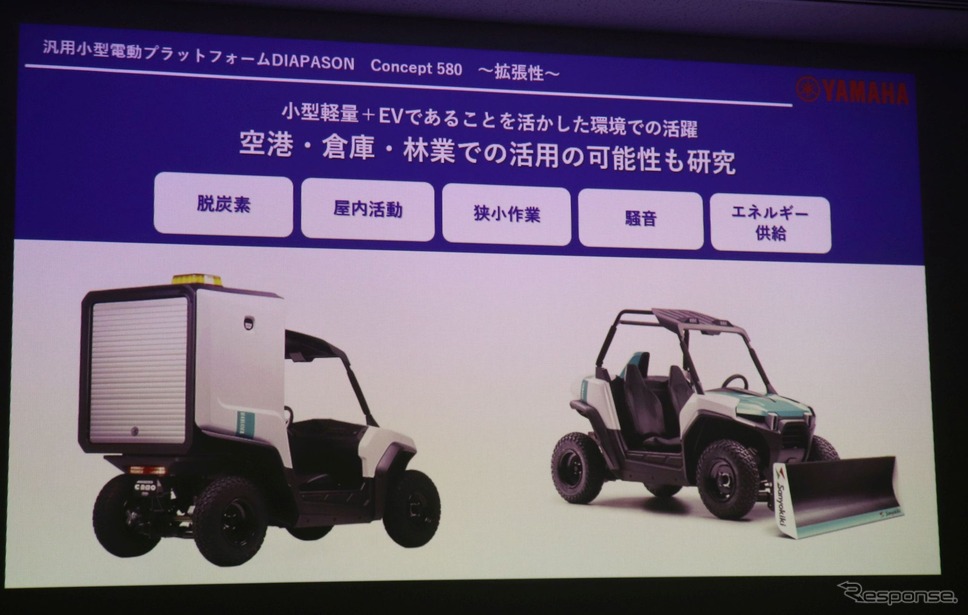 アタッチメントや架装は共創パートナーが自由に展開できる《写真撮影 中尾真二》