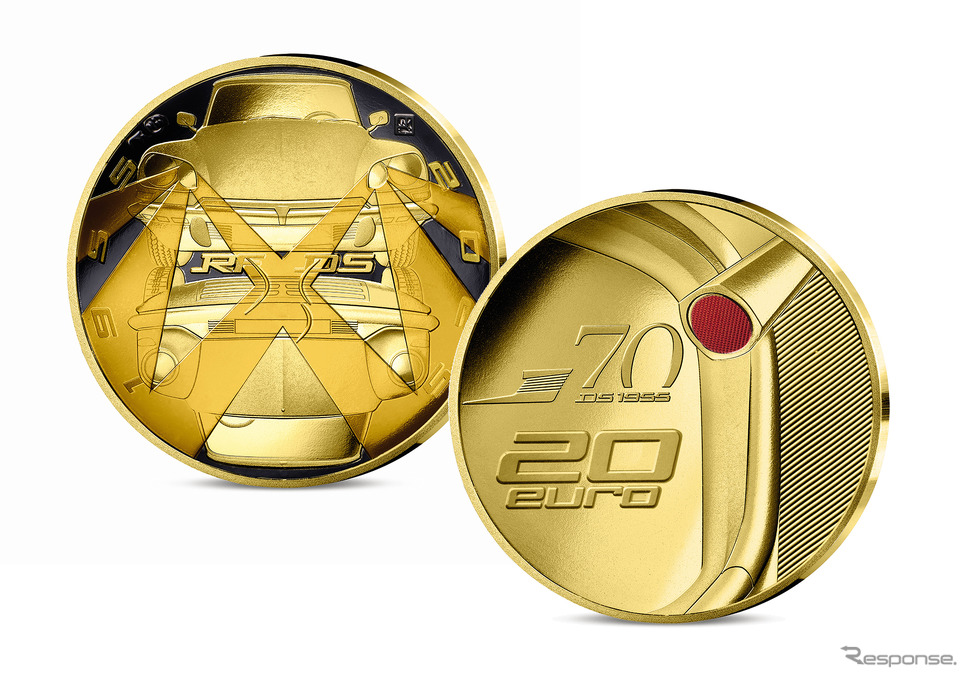 DSの誕生70周年を記念した限定コインコレクション。写真は20ユーロ金貨《photo by DS》