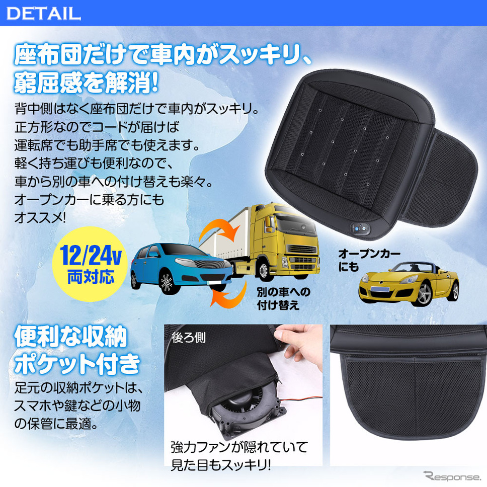 クールカーシート「K-SHE13A」(座面タイプ)《写真提供 昌騰》