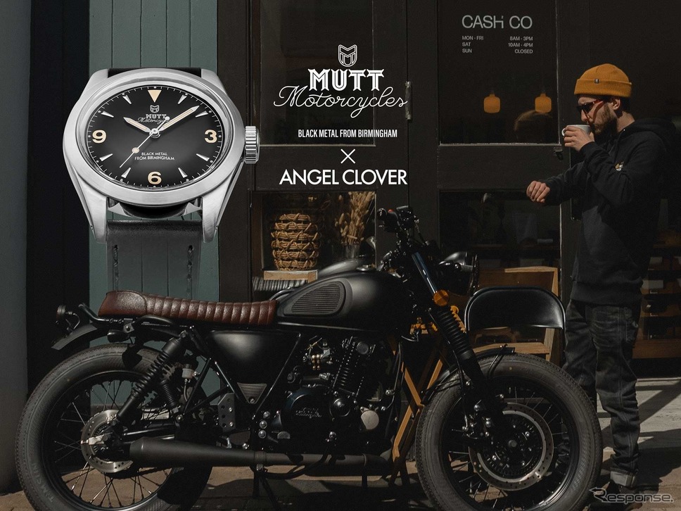 『ANGEL CLOVER』と『MUTT MOTORCYCLES』のコラボレーションウォッチ《写真提供 ウエニ貿易》