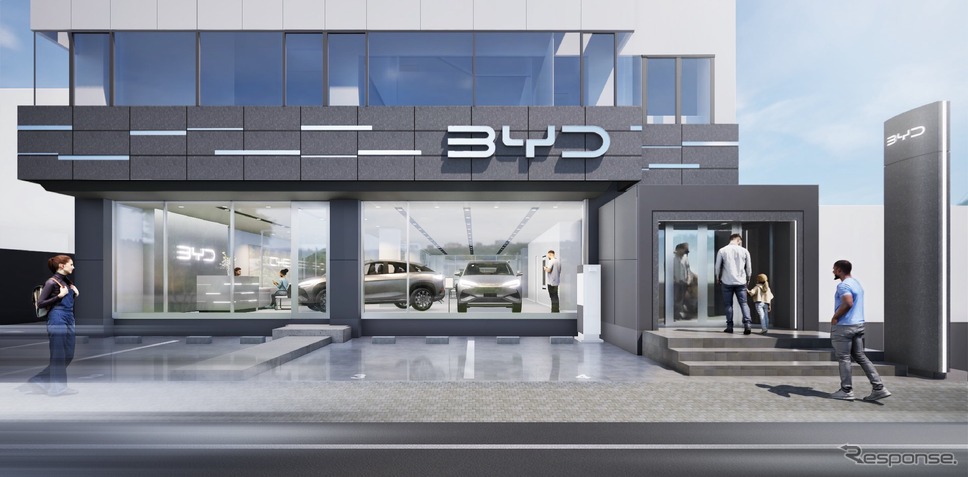 千葉県船橋市にオープンする「BYD AUTO 船橋」の完成イメージ《写真提供 BYD Auto Japan》