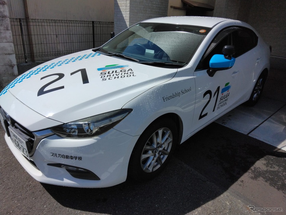 スルガ自動車学校 インターロック装着車両《写真提供 東海電子》