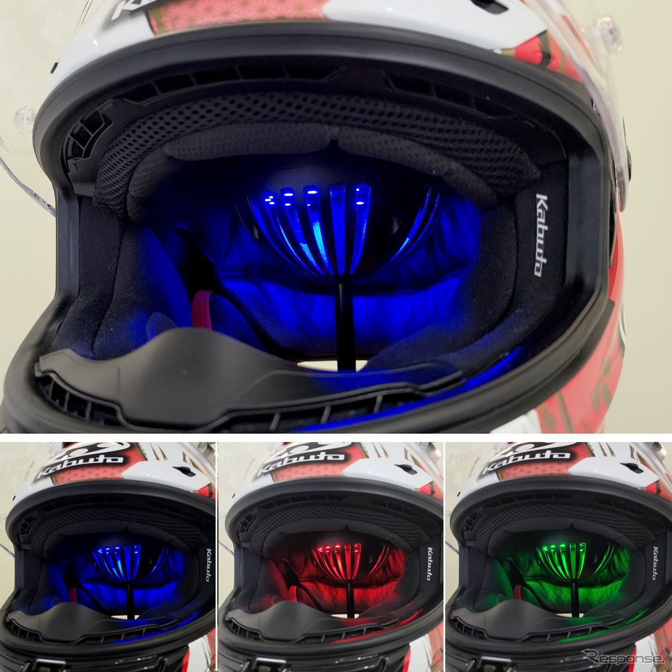 ファン搭載の高機能ヘルメットスタンド《写真提供 デルタ》