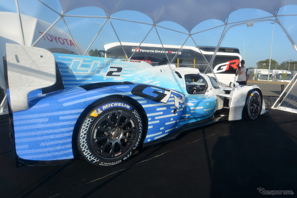 ルマン24時間レースで初公開された「GR LH2 レーシングコンセプト」《写真撮影 中野英幸》