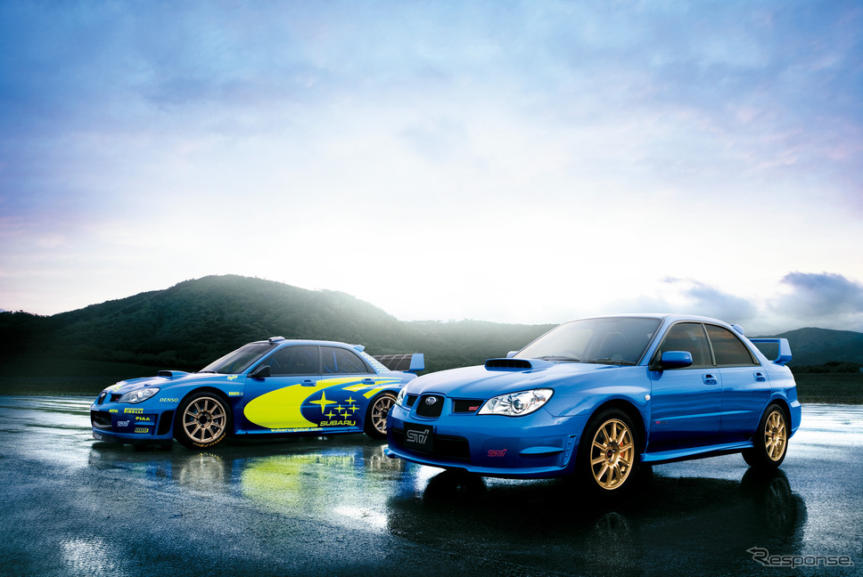 スバル インプレッサ WRC2006 プロトタイプとWRX STI(2006年)《写真提供 スバル》