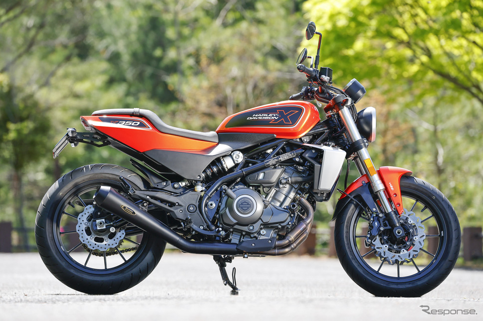 ハーレーダビッドソン『X350』専用のスリップオンサイレンサー《写真提供 ハーレーダビッドソン東大阪》