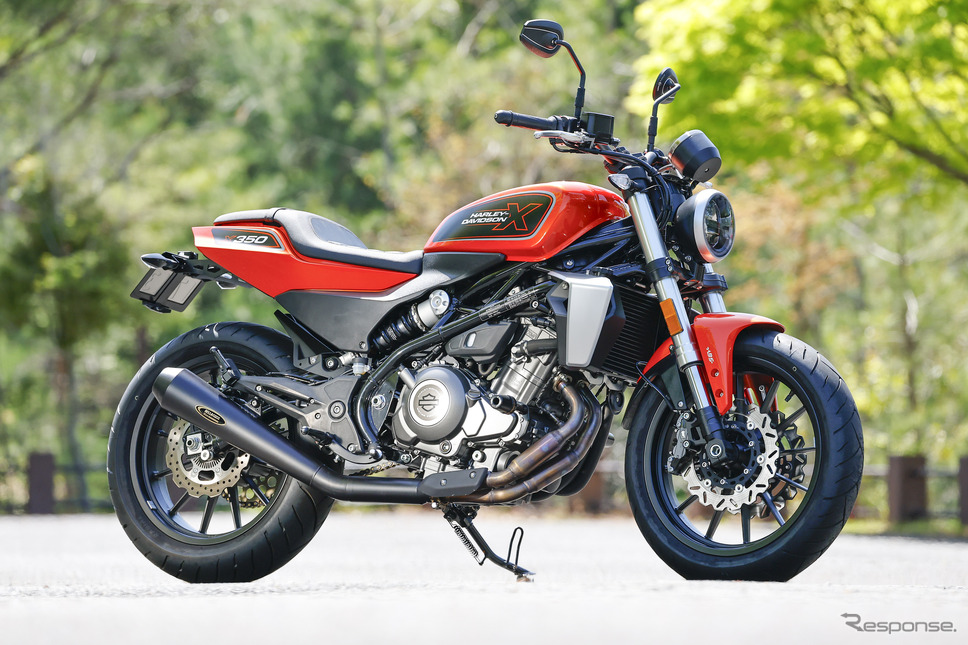 ハーレーダビッドソン『X350』専用のスリップオンサイレンサー《写真提供 ハーレーダビッドソン東大阪》
