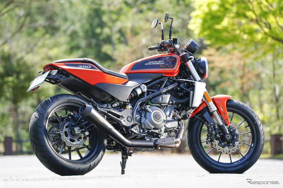 ハーレーダビッドソン『X350』専用のスリップオンサイレンサー《写真提供 ハーレーダビッドソン東大阪》