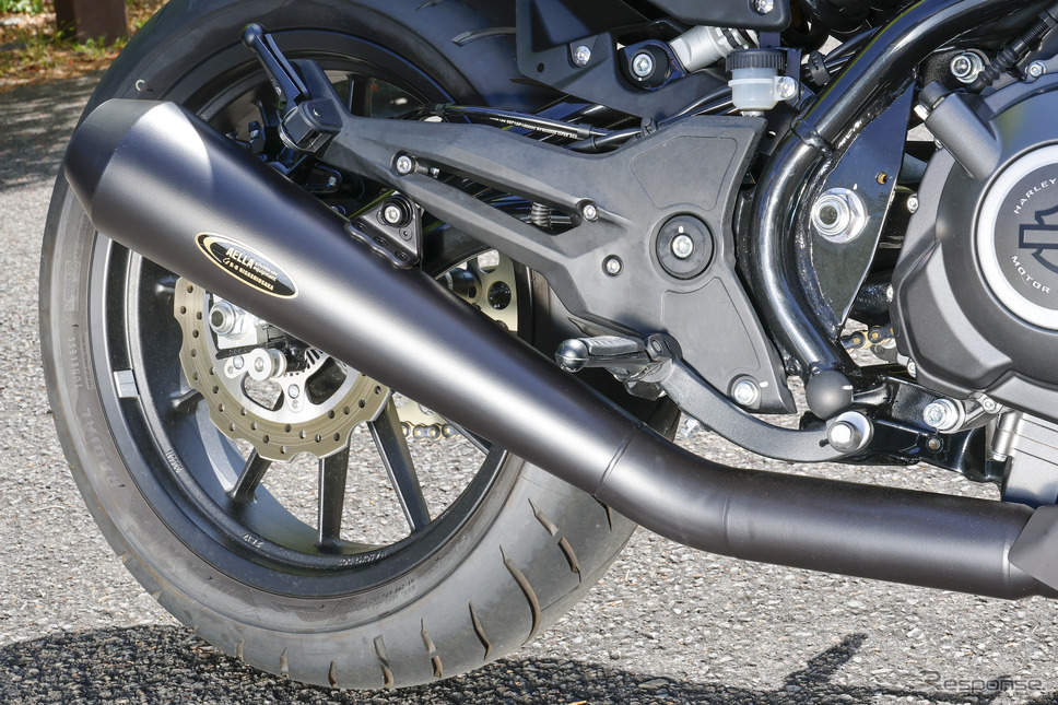 ハーレーダビッドソン『X350』専用のスリップオンサイレンサー《写真提供 ハーレーダビッドソン東大阪》