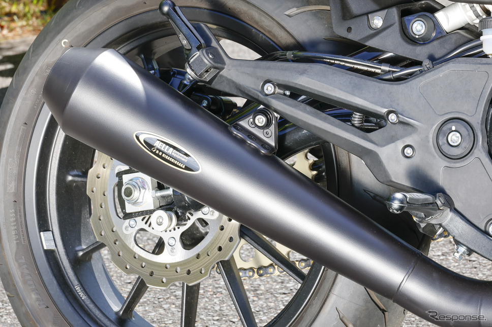 ハーレーダビッドソン『X350』専用のスリップオンサイレンサー《写真提供 ハーレーダビッドソン東大阪》