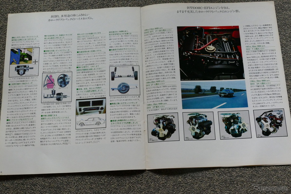 トヨタ・カローラリフトバック 1976年当時のカタログ《カタログ写真撮影 島崎七生人》