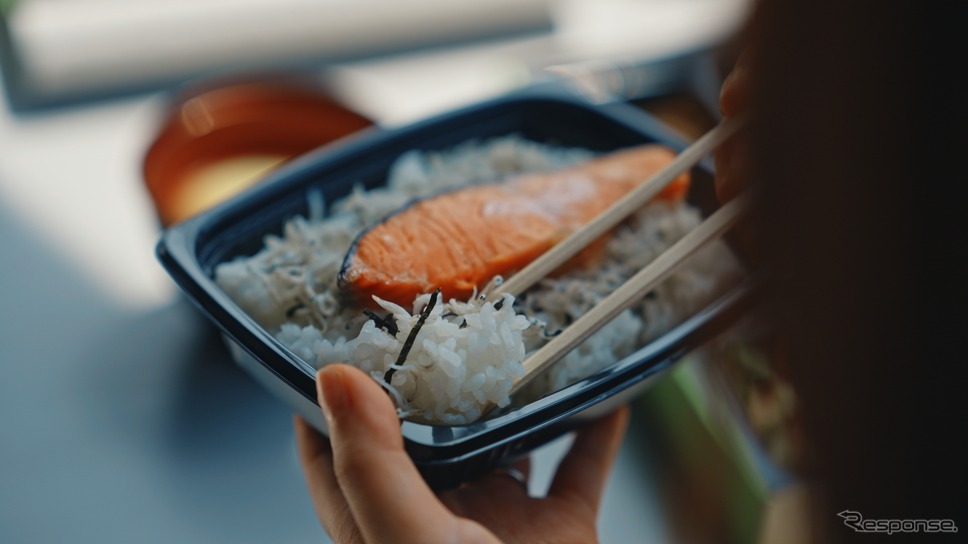 贅沢な朝食弁当《写真提供 カワサキモータースジャパン》