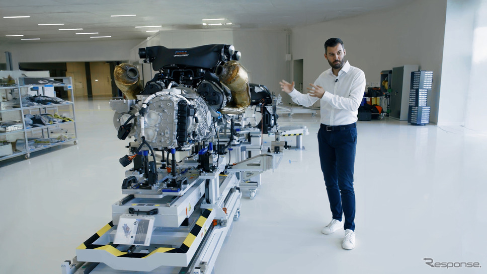 ブガッティ『トゥールビヨン』にリマック製800Vハイブリッド搭載《photo by Rimac》
