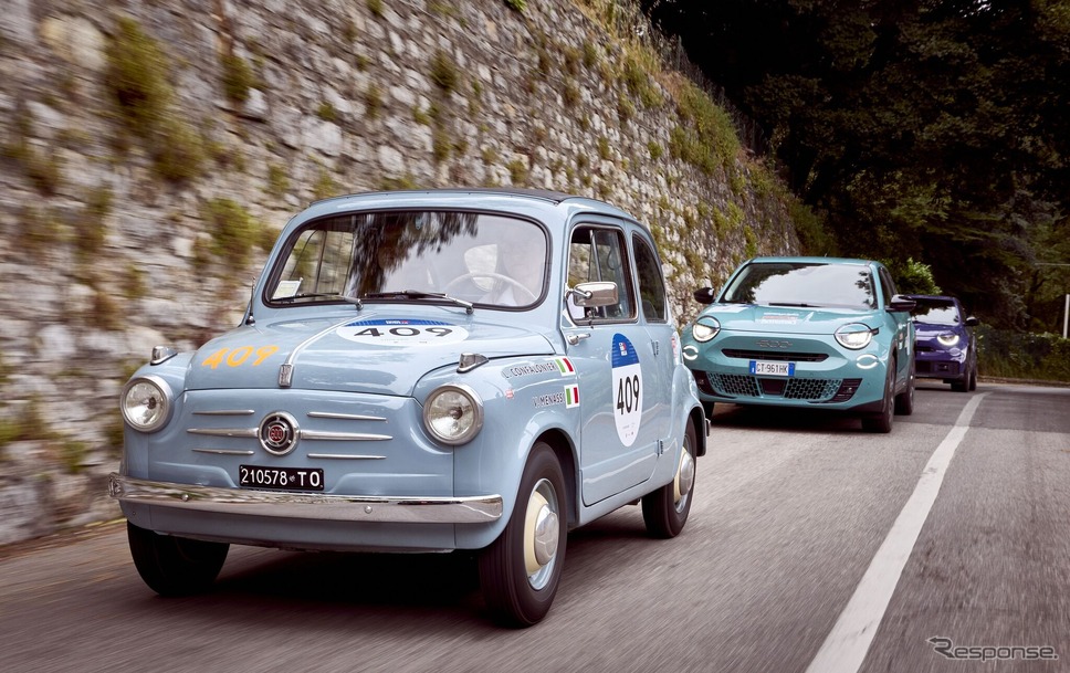 新旧フィアット600とアバルト600eが伊公道レース「ミッレミリア」参戦《photo by Fiat》