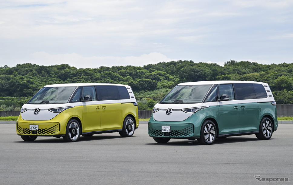 VW ID. Buzz プロ・ロングホイールベース(左)とVW ID. Buzz プロ(右)《写真提供 VWジャパン》