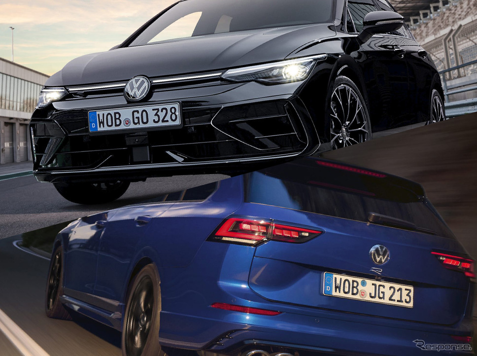 VW ゴルフR ブラックエディション(上)とゴルフRヴァリアント ブラックスタイル(下)《写真提供 フォルクスワーゲンジャパン》