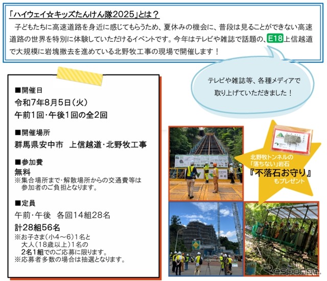 小学生向けイベント「ハイウェイ☆キッズたんけん隊2025」《写真提供 NEXCO東日本》