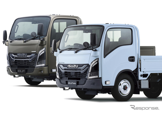 いすゞ エルフ 4WD（左）とエルフミオ 4WD（右）《写真提供 いすゞ自動車》
