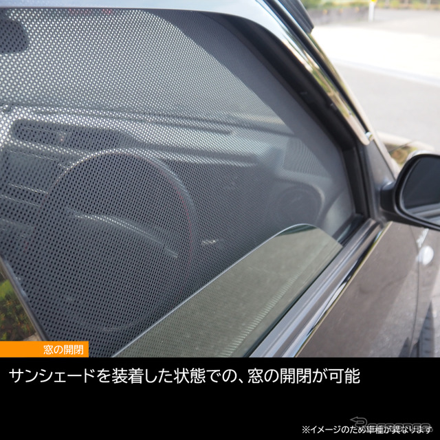 夏のドライブを快適にする『エブリイ/エブリイワゴン』系専用設計の「クイックメッシュサンシェード」《写真提供 コラント》