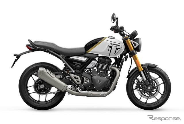 トライアンフ スピード400 パールメタリックホワイト/ファントムブラック《写真提供 トライアンフモーターサイクルズジャパン》