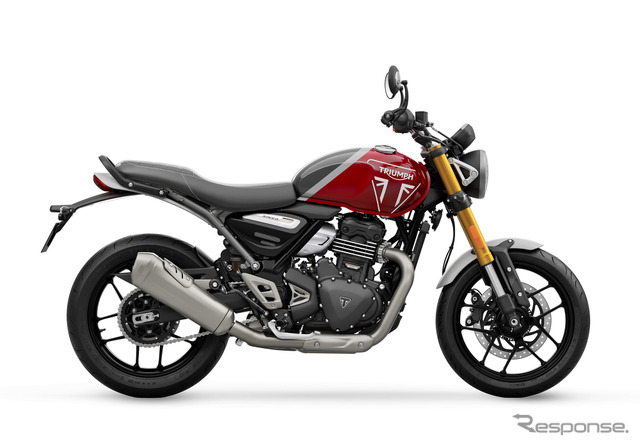 トライアンフ スピード400 ラヴァレッドグロス/ストームグレー《写真提供 トライアンフモーターサイクルズジャパン》