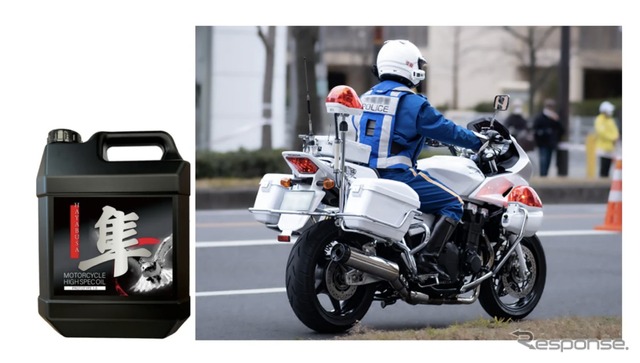 大阪府警の白バイにヨロストが開発・販売するバイク専用エンジンオイル「隼オイル」が採用《写真提供 ヨロスト》