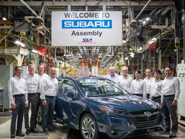 米国のスバル・オブ・インディアナ・オートモーティブ(SIA)が、600万台目となるスバル車『レガシィ』を生産《photo by SUBARU》