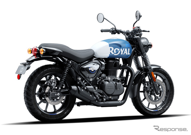 ロイヤルエンフィールド ハンター350 Rebel Blue(レベル・ブルー)《写真提供 ピーシーアイ》