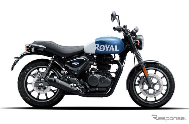 ロイヤルエンフィールド ハンター350 Rebel Blue(レベル・ブルー)《写真提供 ピーシーアイ》