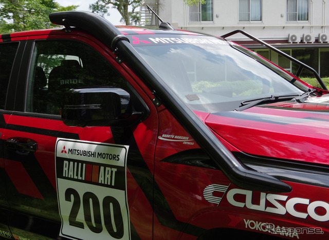 AXCR2025に参戦する三菱トライトンのデモカー《写真撮影 宮崎壮人》