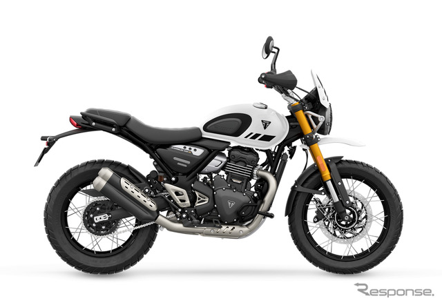 トライアンフ・スクランブラー400XC(バニラホワイト)《写真提供 トライアンフモーターサイクルズジャパン》