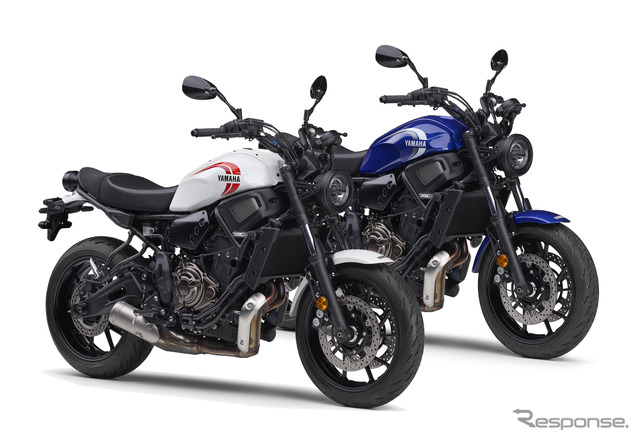 ヤマハ XSR700 ABSの新色「ホワイト」と「ブルー」《写真提供 ヤマハ発動機販売》