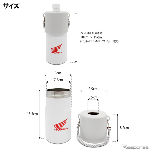 ペットボトルホルダー ホンダウイング(ホワイト)《写真提供 フェイス》