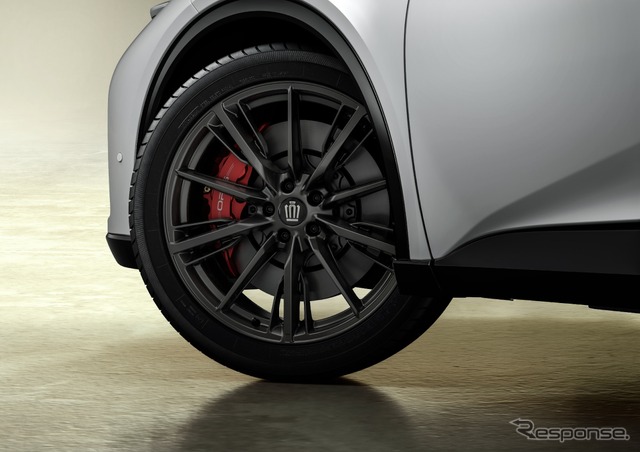 235/45R21タイヤ&21×8.5Jアルミホイール(マットブラック塗装)&センターオーナメント《写真提供 トヨタ自動車》