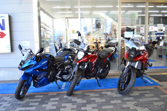 新たに新型バイクレンタルサービスを開始したスズキワールド千里(大阪府吹田市)《写真提供 スズキ》