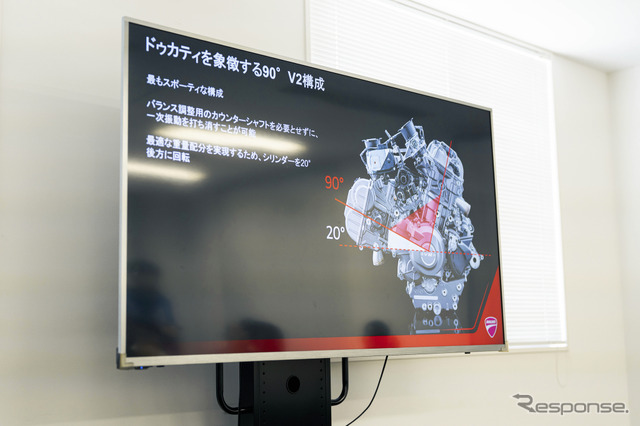 ドゥカティ 新型V2エンジン《写真撮影 望月 勇輝》