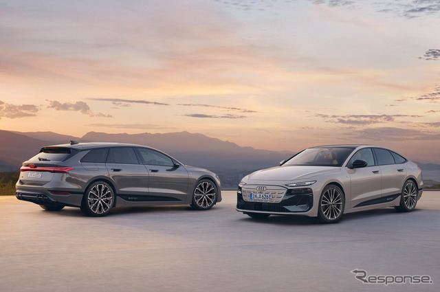 アウディ A6アバントe-tron（左）とA6スポーツバックe-tron（右）《photo by Audi》