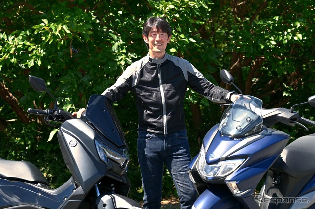 スズキの『バーグマンストリート125EX』と、ヤマハの『NMAX』《写真撮影 伊丹孝裕》