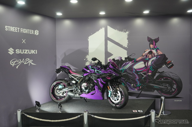 『ストリートファイター6』とコラボレーションした『GSX-8R Tuned by JURI』(大阪モーターサイクルショー2025)《写真撮影 宮崎壮人》