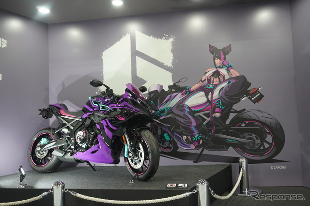 『ストリートファイター6』とコラボレーションした『GSX-8R Tuned by JURI』(大阪モーターサイクルショー2025)《写真撮影 宮崎壮人》