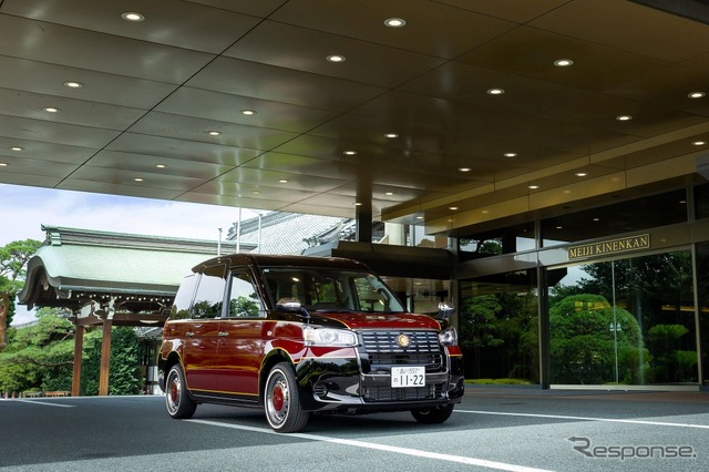 明治記念館とフォレストテラス明治神宮・桃林荘の特別車両。トヨタの『JPN TAXI（ジャパンタクシー）』がベース《写真提供 明治記念館》