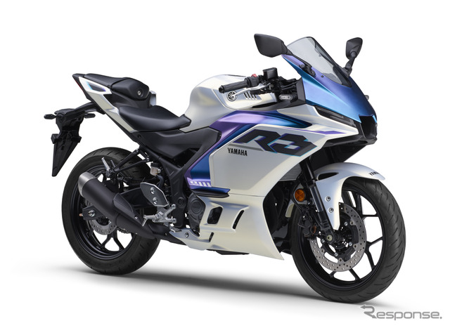 ヤマハ YZF-R3 ABS 2025年モデル（マットイエローイッシュホワイトパール1）《写真提供 ヤマハ発動機》