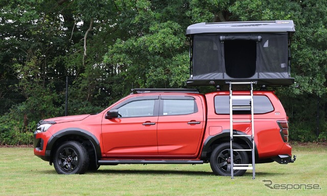 いすゞ『D-MAX』の純正アクセサリーとしてARB製の電動アルティチュード・ルーフトップテントを設定《photo by ISUZU》