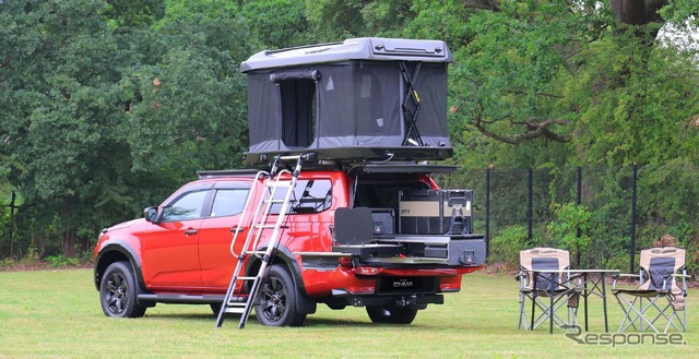 いすゞ『D-MAX』の純正アクセサリーとしてARB製の電動アルティチュード・ルーフトップテントを設定《photo by ISUZU》