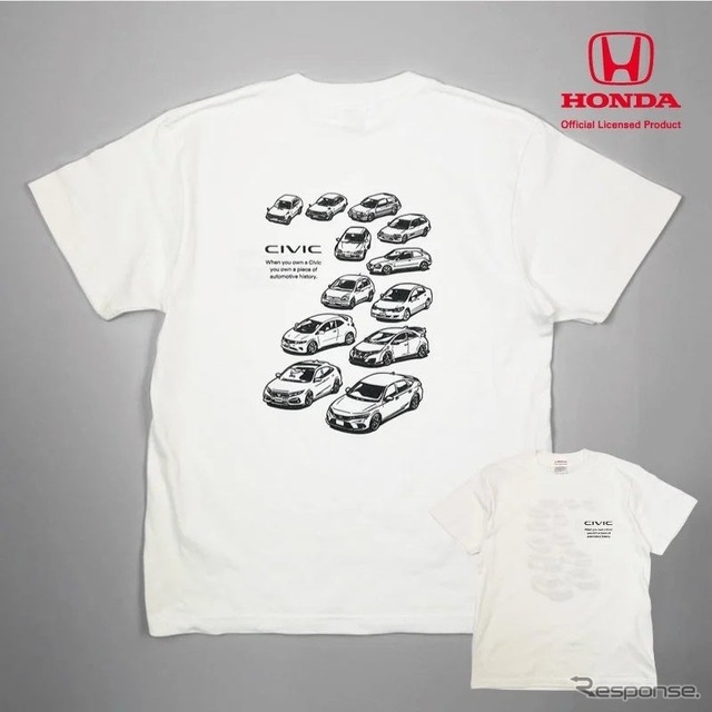 CIVIC ヒストリーTシャツ《写真提供 フェイス》