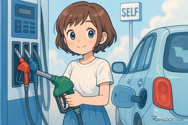 給油時の燃料の入れ間違いに注意！《画像作成 編集部》