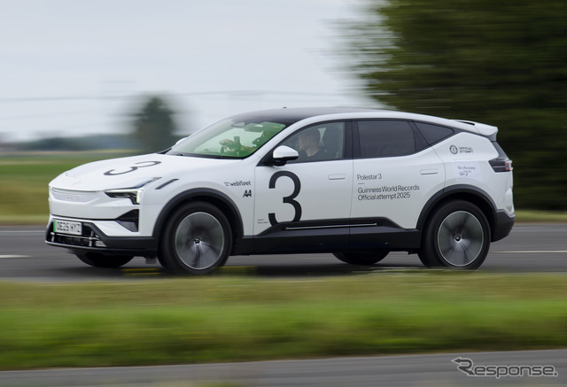 『ポールスター3』が、電動SUVの単一充電走行距離でギネス世界記録を樹立《photo by Polestar》