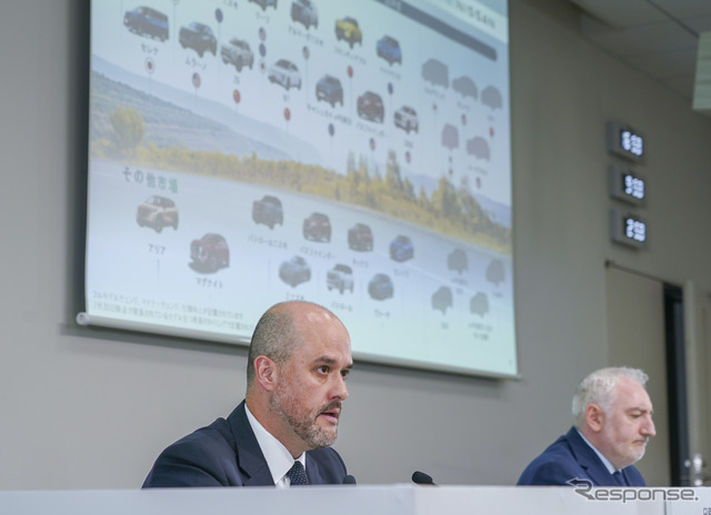 経営再建計画「Re:Nissan」の進捗について説明するエスピノーサ社長《写真提供 日産自動車》